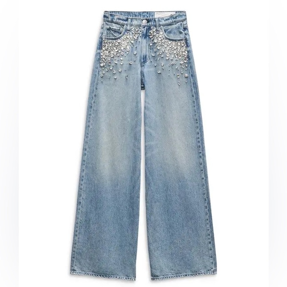 rag & bone Sofie High-Rise Featherweight Mali with Jewels Jeans